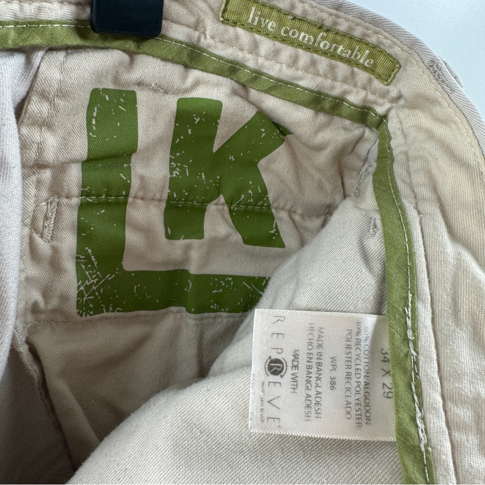 REPREVE Men’s Khaki Pants Live Comfortable 34x29 Cotton Blend Casual - Picture 6 of 9